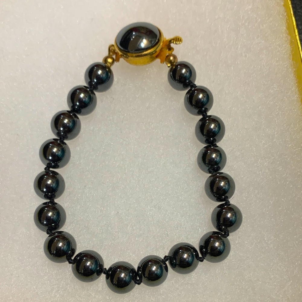 High end vintage Black Hematite Bracelet #213